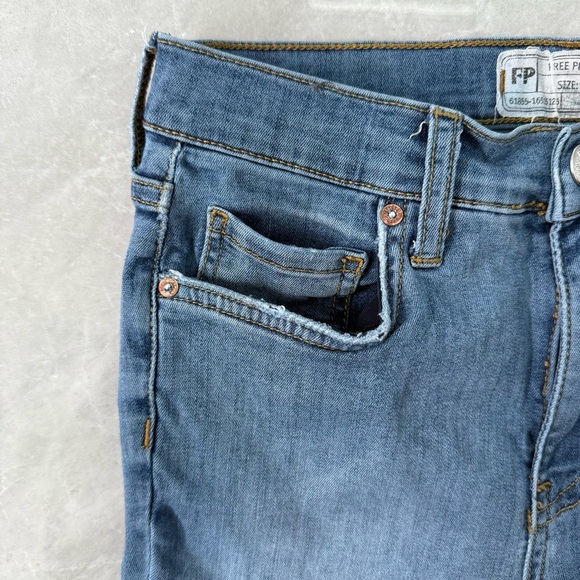 Women’s Free People Distressed High Rise Stretch Skinny Jeans 61855-16515125 - Picture 3 of 16